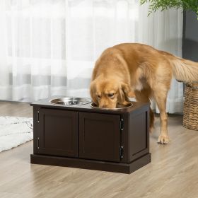 Elevated Dog Bowls with Storage (Option: Coffee-700x380x170 mm)